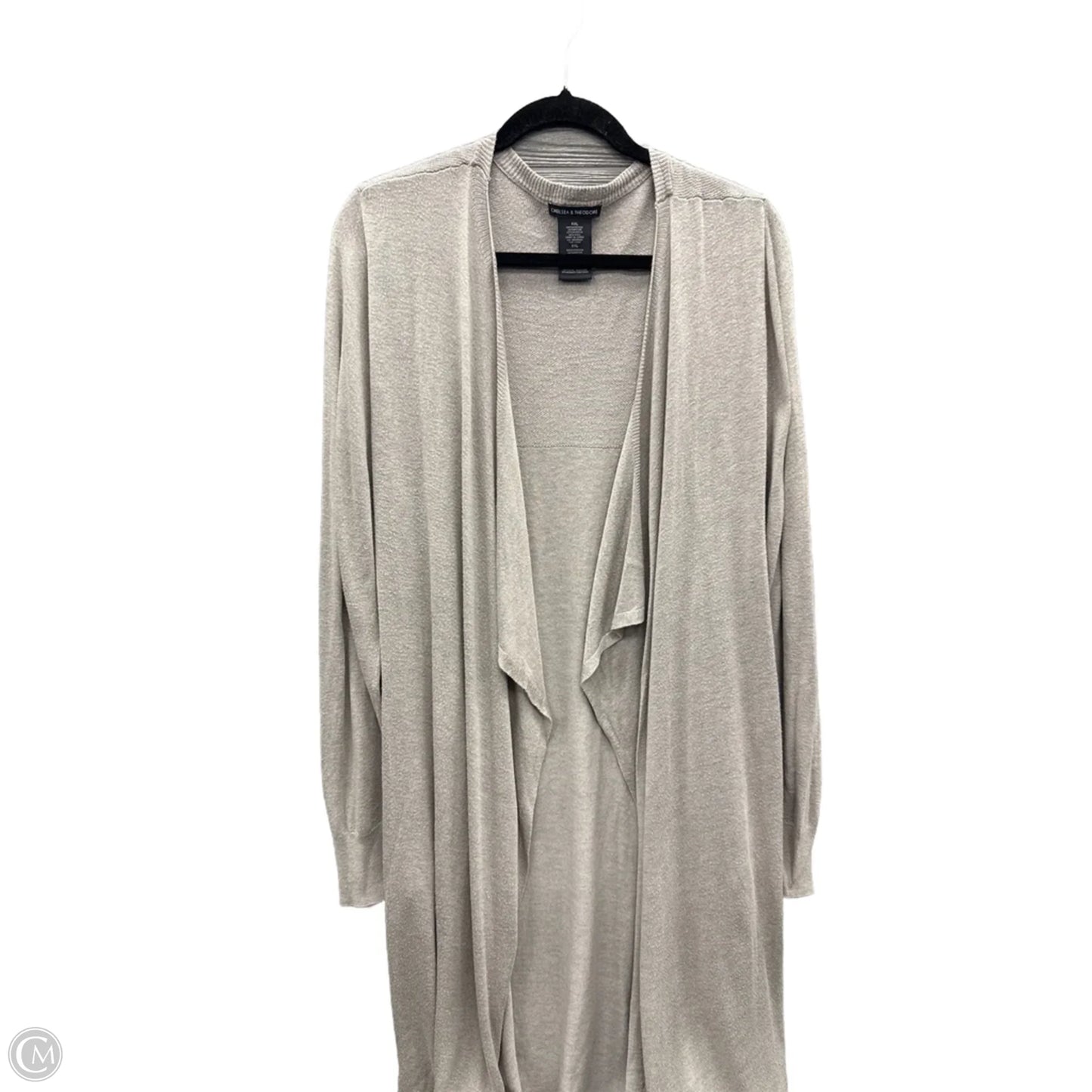 Cardigan By Chelsea And Theodore In Grey, Size: Xxl