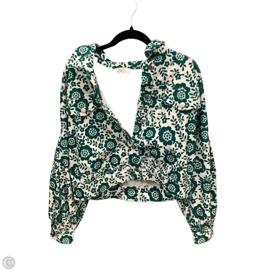 Jacket Other By Emily Wonder In Green & White, Size: L