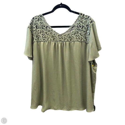 Top Short Sleeve By Clothes Mentor In Green, Size: 3x