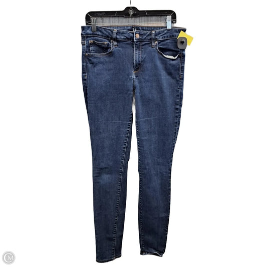 Jeans Skinny By Gap In Blue Denim, Size: 14
