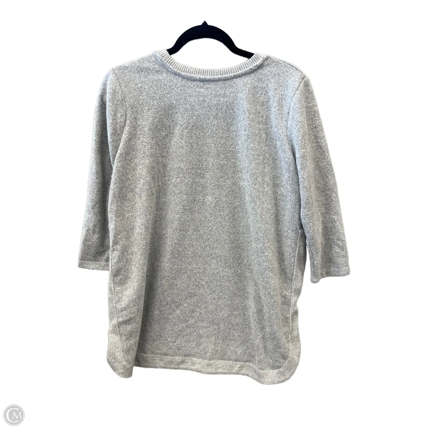 Top Long Sleeve By Clothes Mentor In Grey, Size: 1x