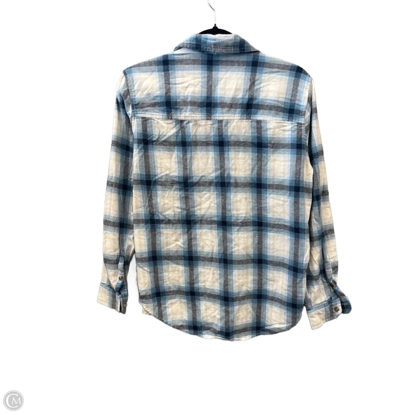 Top Long Sleeve By Universal Thread In Plaid Pattern, Size: S