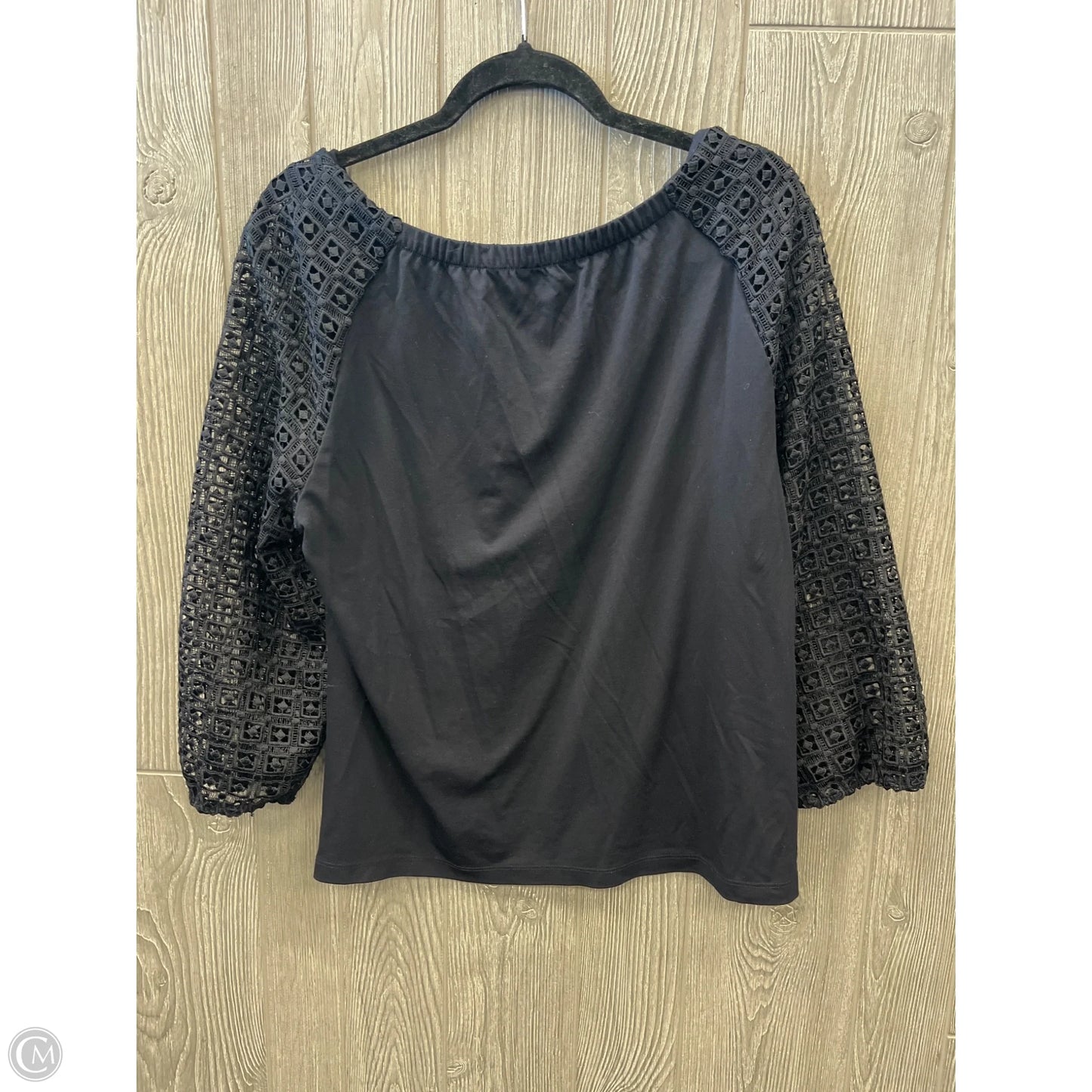 Top Long Sleeve By Talbots In Navy, Size: L