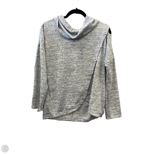 Top Long Sleeve By Notations In Grey, Size: M