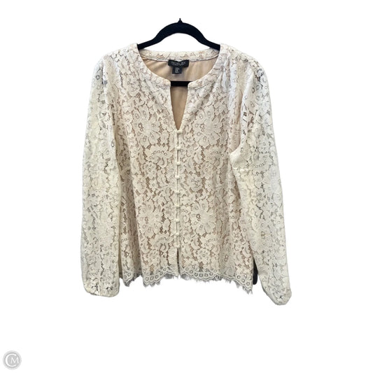 Top Long Sleeve By Rachel Zoe In Cream, Size: M