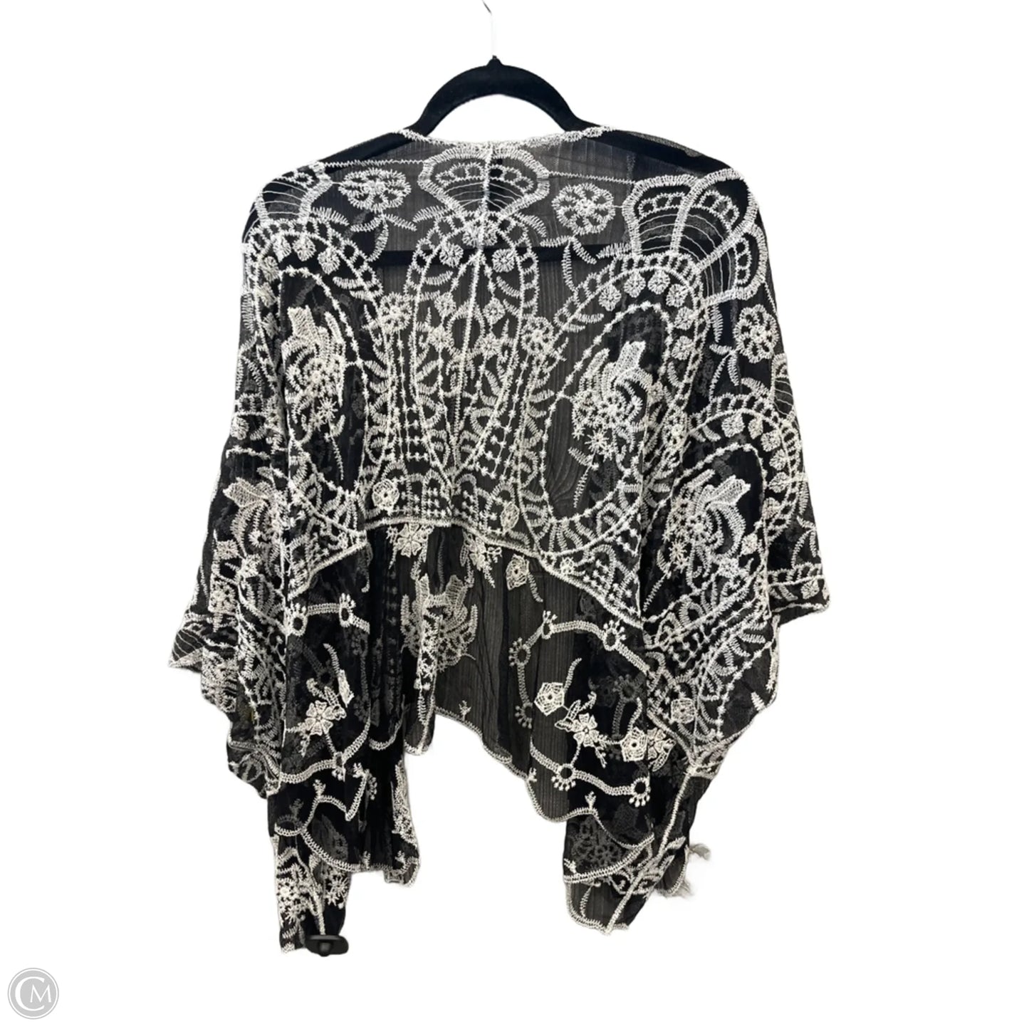 Kimono By Clothes Mentor In Black, Size: L