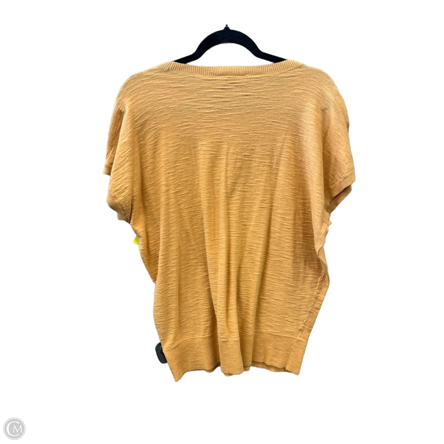 Top Short Sleeve By Loft In Yellow, Size: Xl