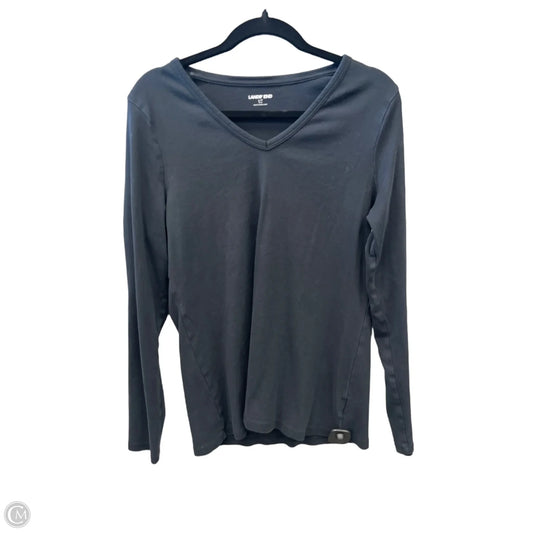 Top Long Sleeve Basic By Lands End In Black, Size: L