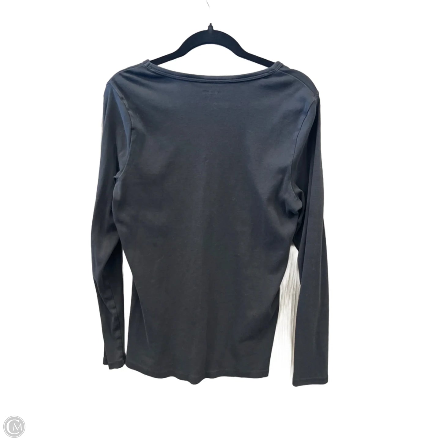 Top Long Sleeve Basic By Lands End In Black, Size: L