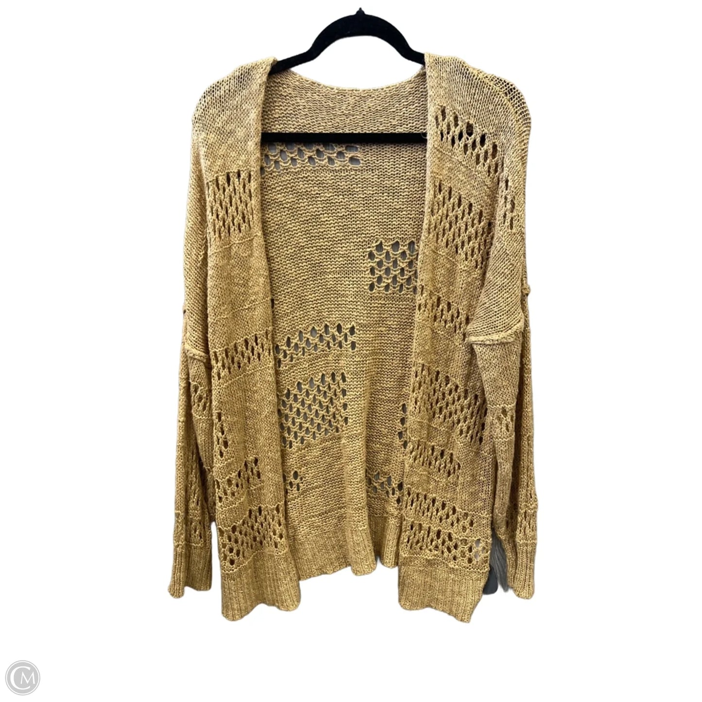 Cardigan By Clothes Mentor In Gold, Size: Xl