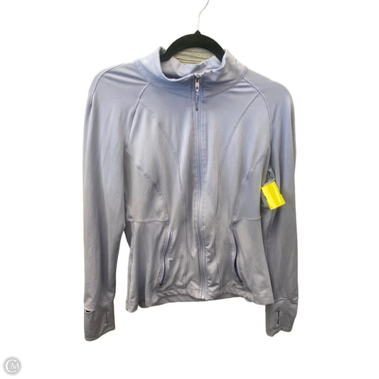 Athletic Top Long Sleeve Collar By Avia In Blue, Size: L