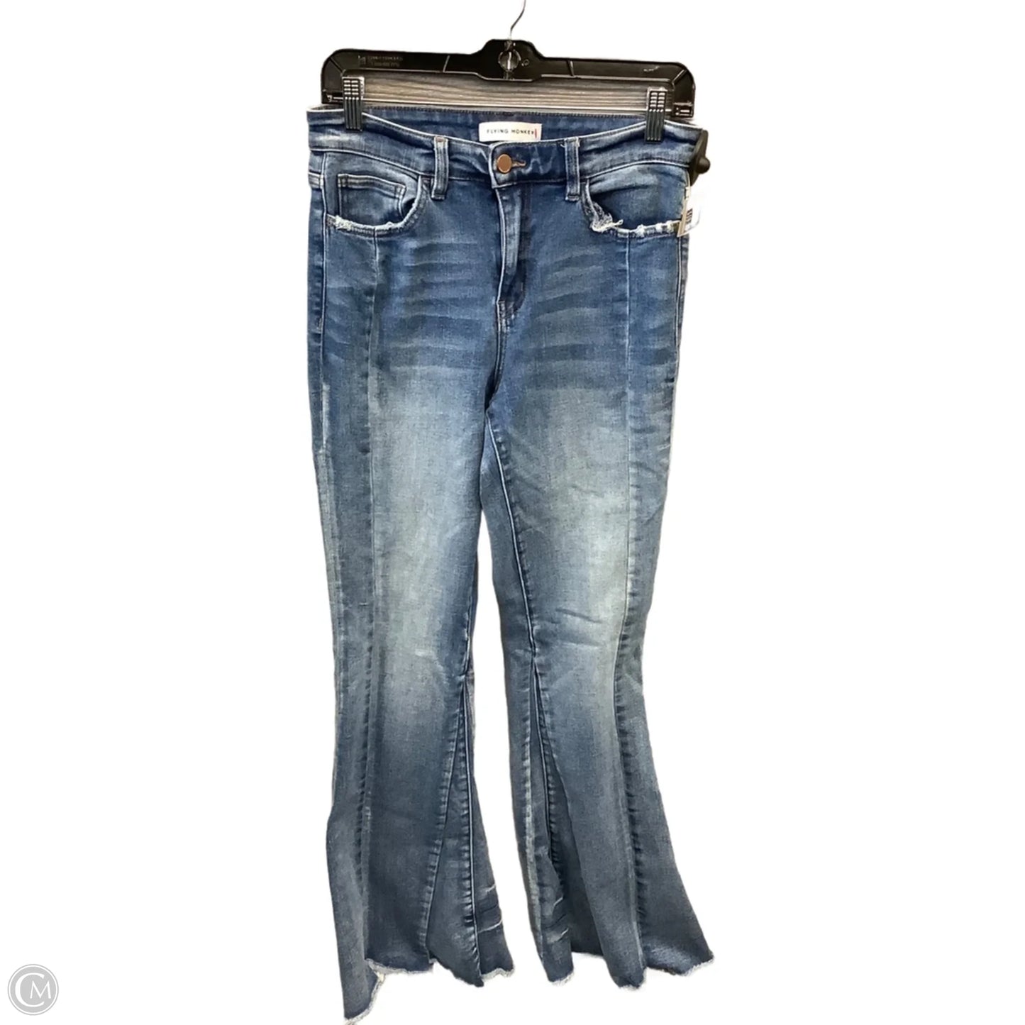 Jeans Flared By Flying Monkey In Blue Denim, Size: 6