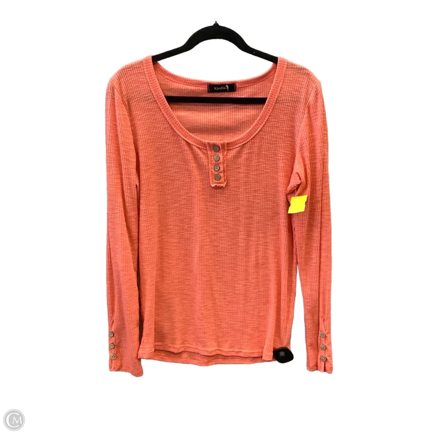 Top Long Sleeve By Clothes Mentor In Orange, Size: Xl