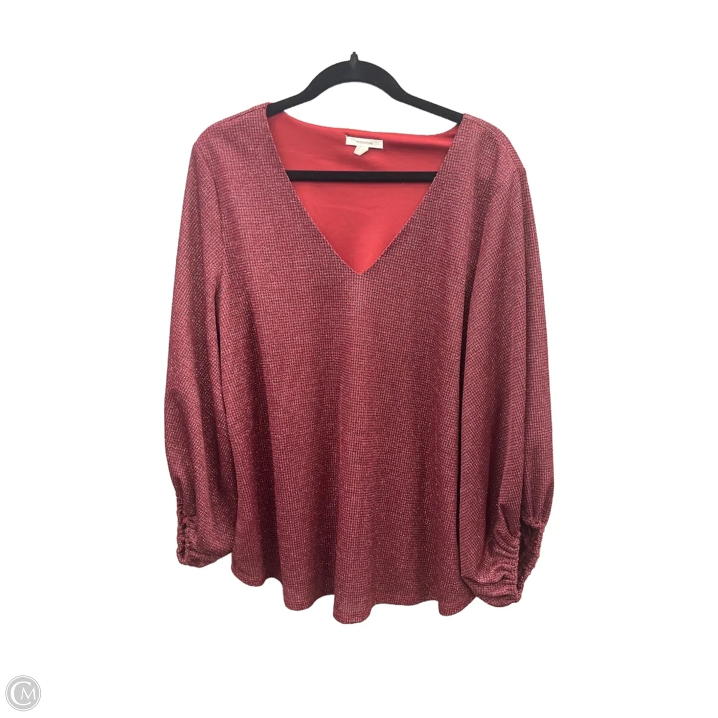 Top Long Sleeve By Maurices In Red, Size: Xxl