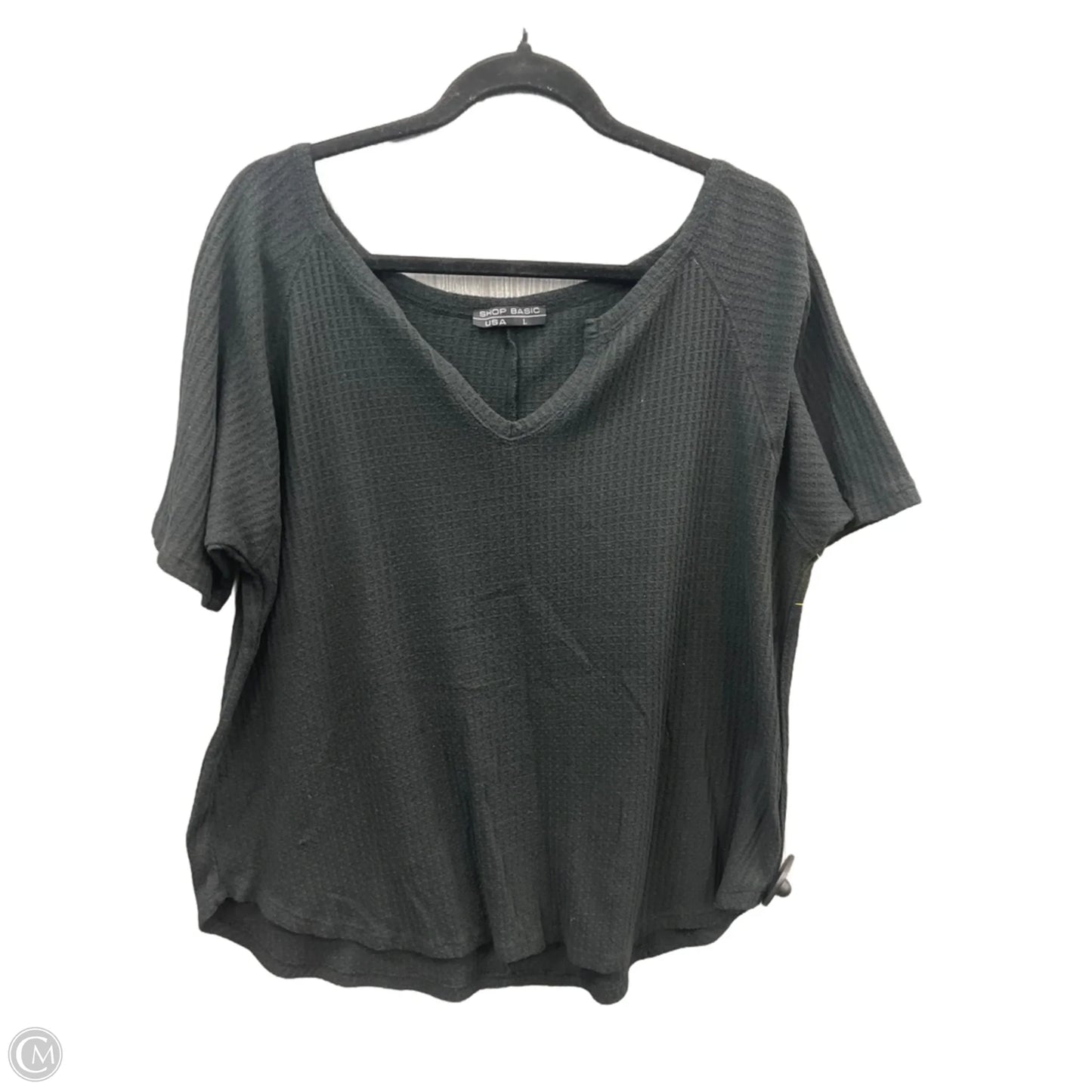 Top Short Sleeve By Clothes Mentor In Black, Size: L