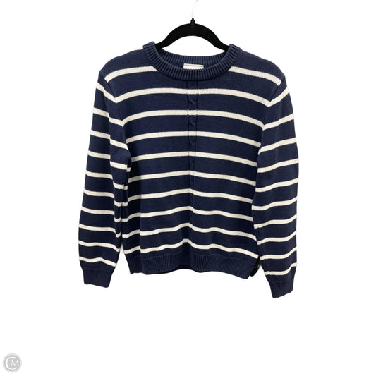 Sweater By Clothes Mentor In Blue & White, Size: M
