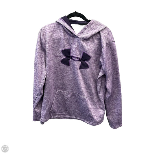 Athletic Sweatshirt Hoodie By Under Armour In Purple, Size: Xl