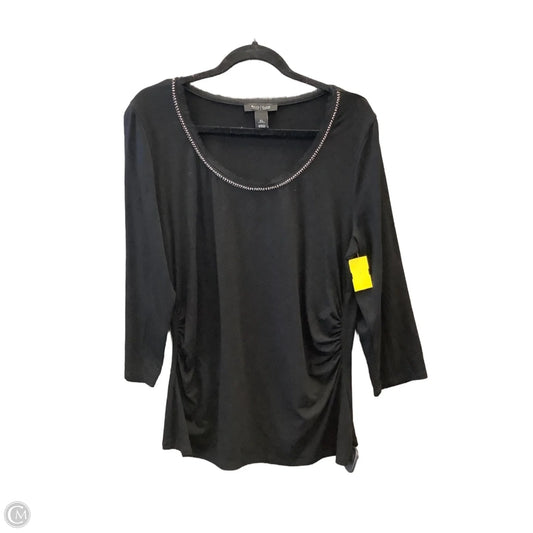 Top Long Sleeve By White House Black Market In Black, Size: Xl