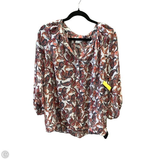 Top Long Sleeve By Liz Claiborne In Multi-colored, Size: L