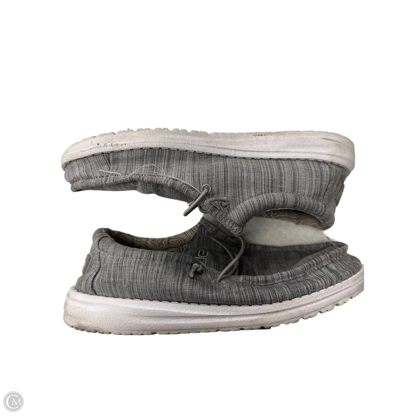 Shoes Flats By Hey Dude In Grey, Size: 7