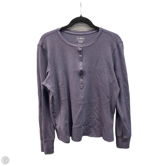 Top Long Sleeve Basic By L.l. Bean In Blue, Size: Xl