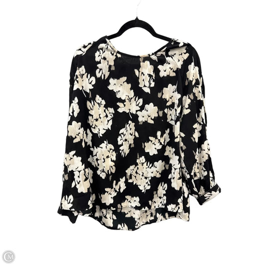 Blouse Long Sleeve By Maurices In Black & White, Size: 2x