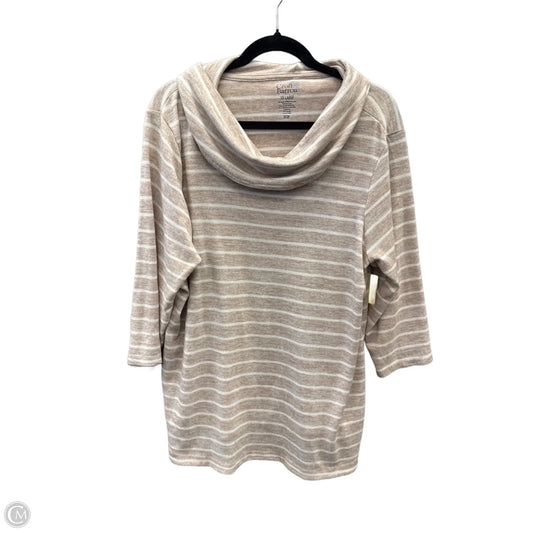 Top Long Sleeve By Croft And Barrow In Striped Pattern, Size: Xxl