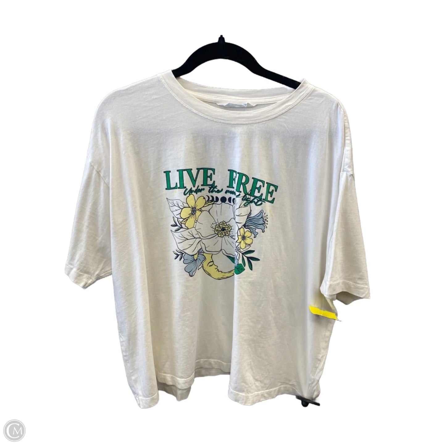 Top Short Sleeve By Primark In White, Size: Xl