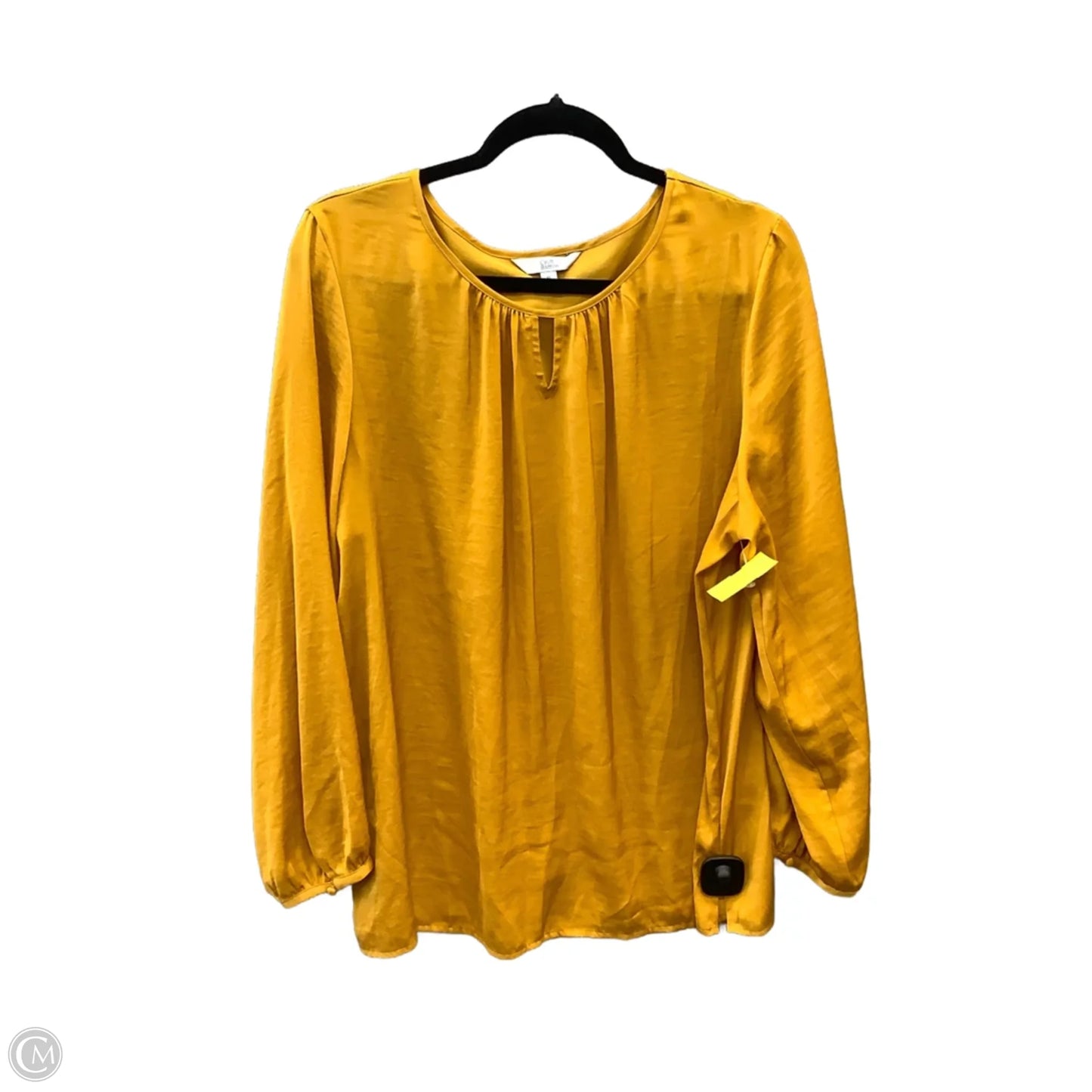Top Long Sleeve By Croft And Barrow In Gold, Size: Xl