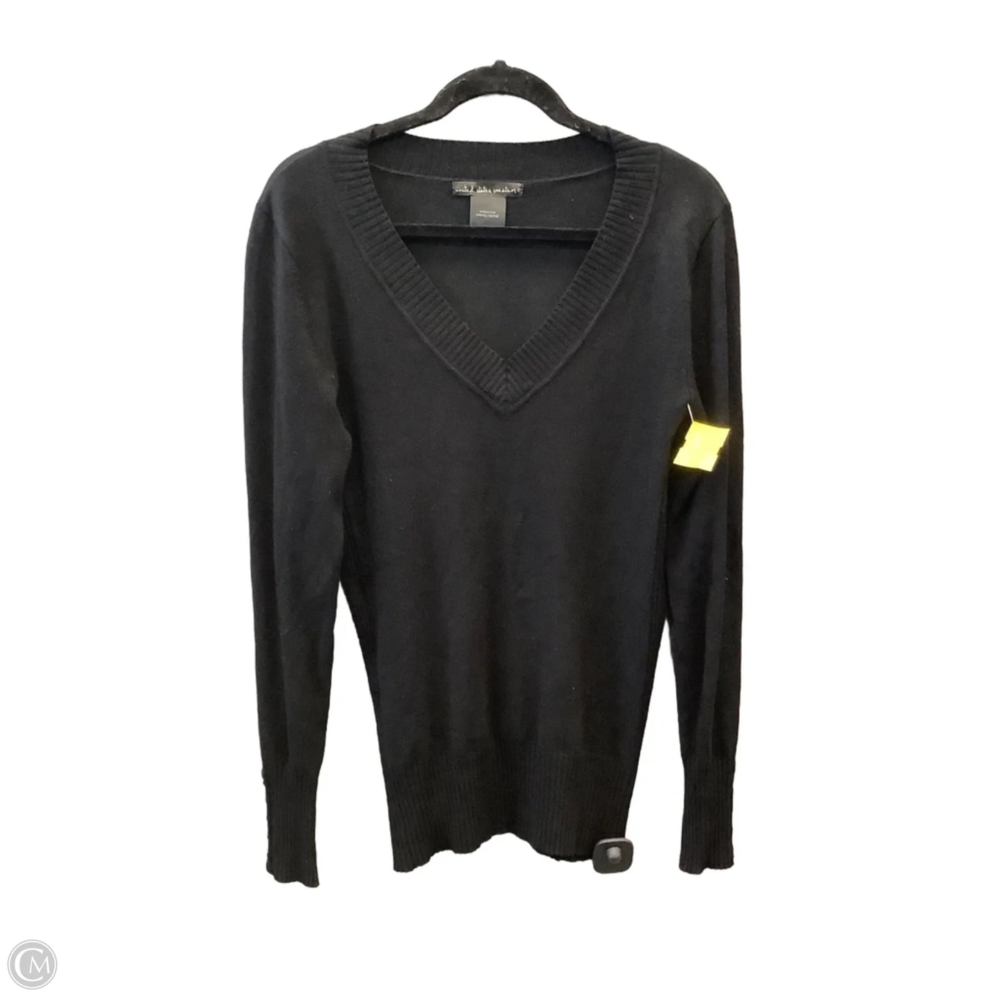 Top Long Sleeve By United States Sweaters In Black, Size: S