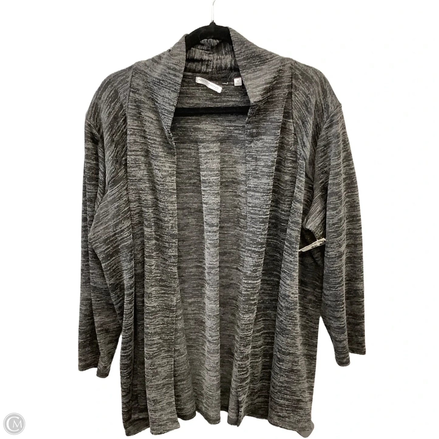 Cardigan By Notations In Grey, Size: 1x