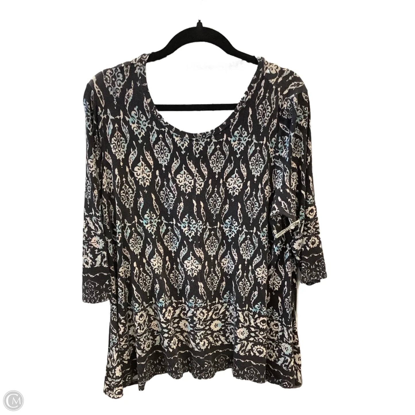 Top Long Sleeve By Philosophy In Black, Size: Xl