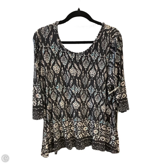 Top Long Sleeve By Philosophy In Black, Size: Xl