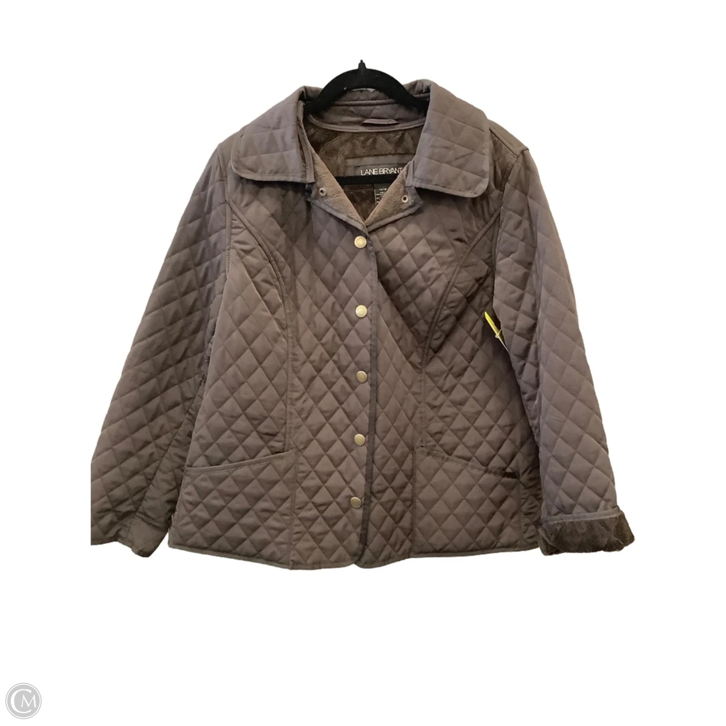 Jacket Puffer & Quilted By Lane Bryant In Brown, Size: Xl