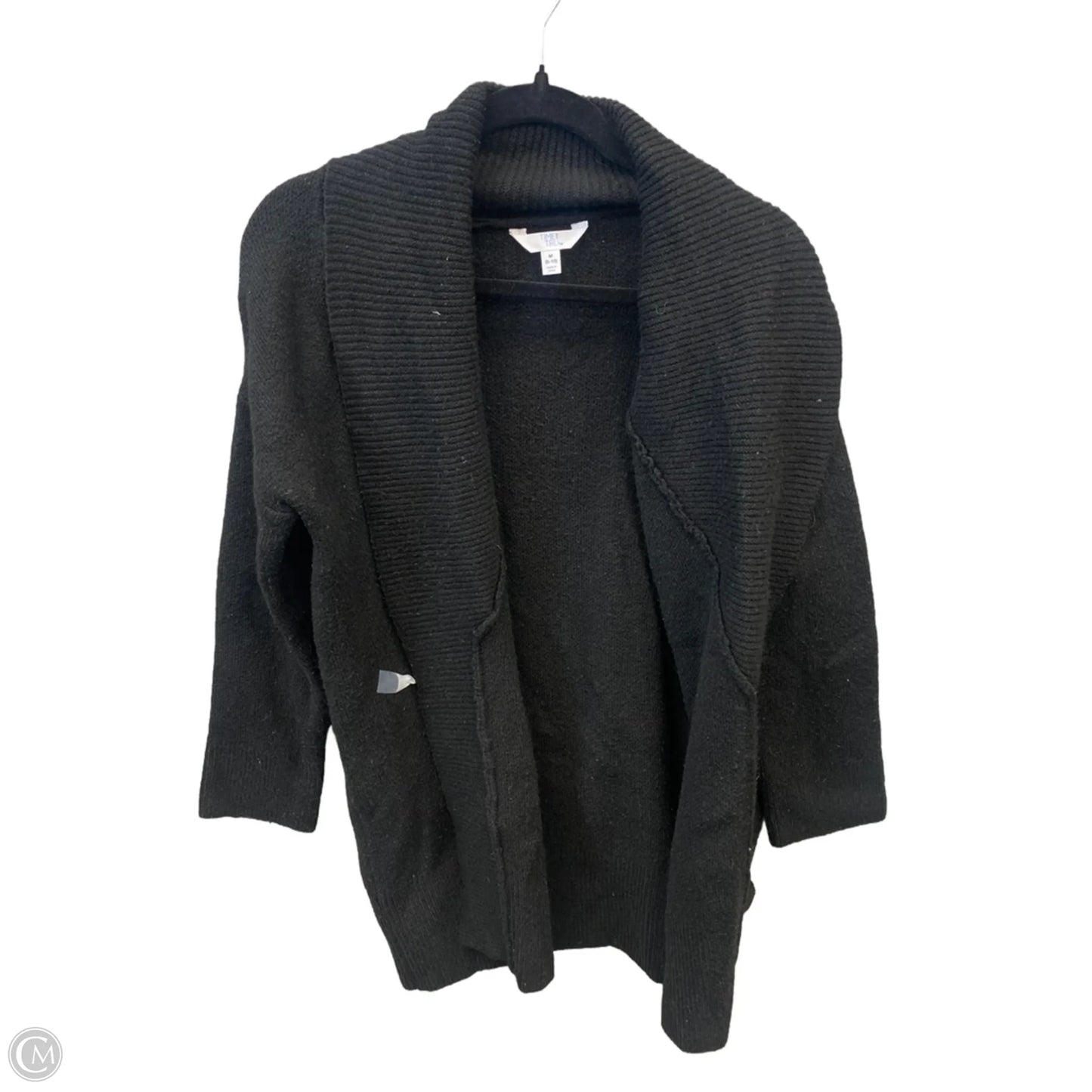 Sweater Cardigan By Time And Tru In Black, Size: M