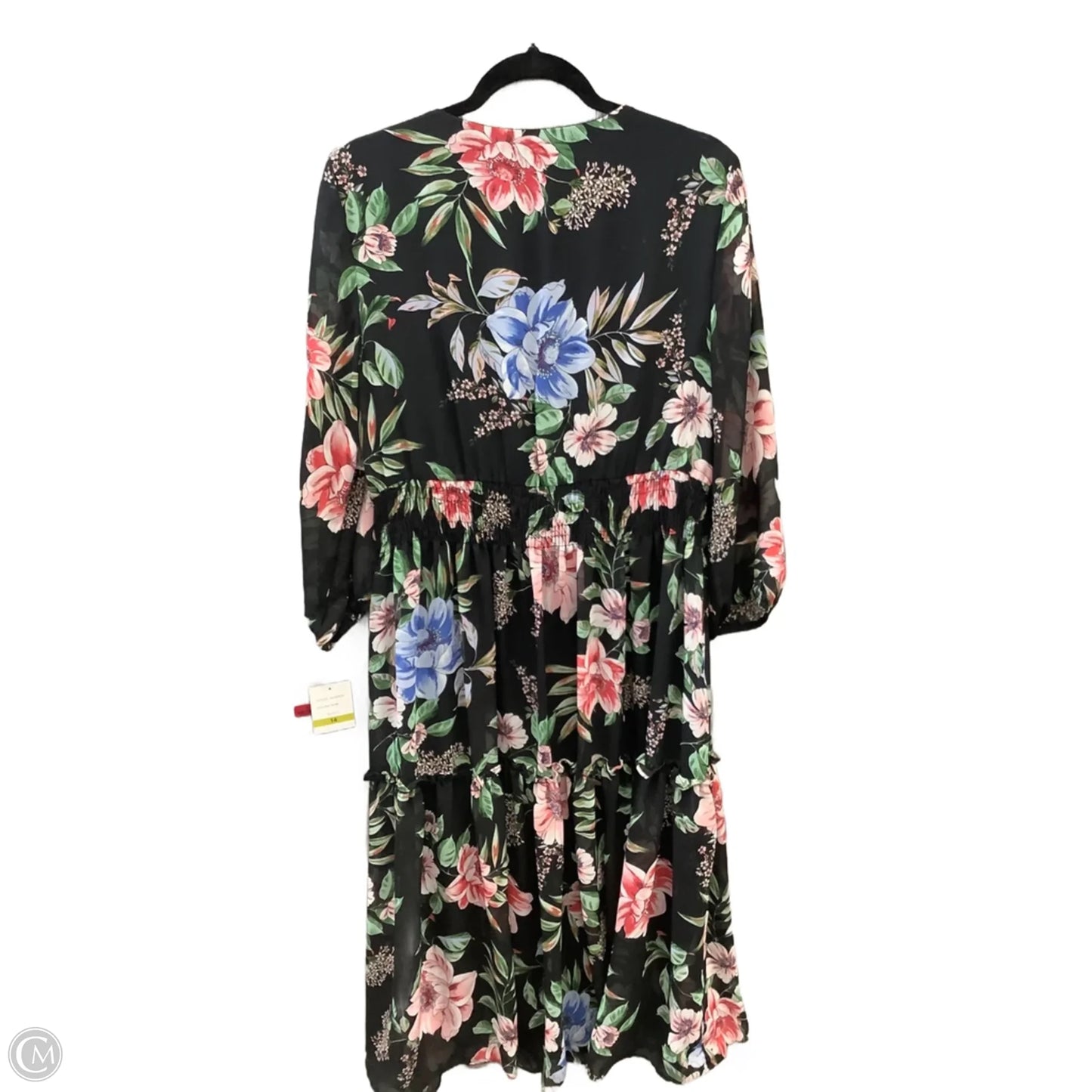 Dress Casual Midi By Just Taylor In Floral Print, Size: Xl