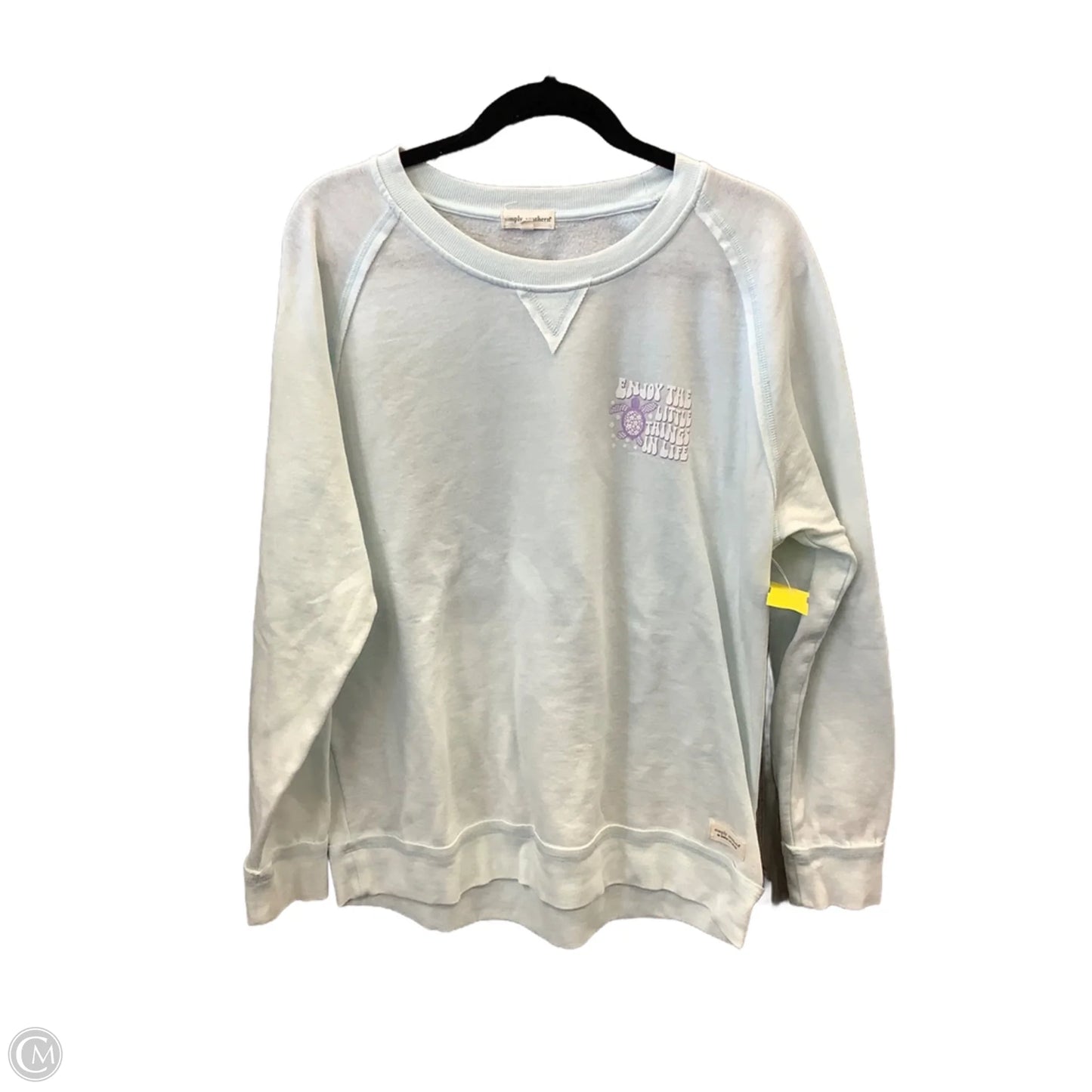 Top Long Sleeve By Simply Southern In Blue, Size: M