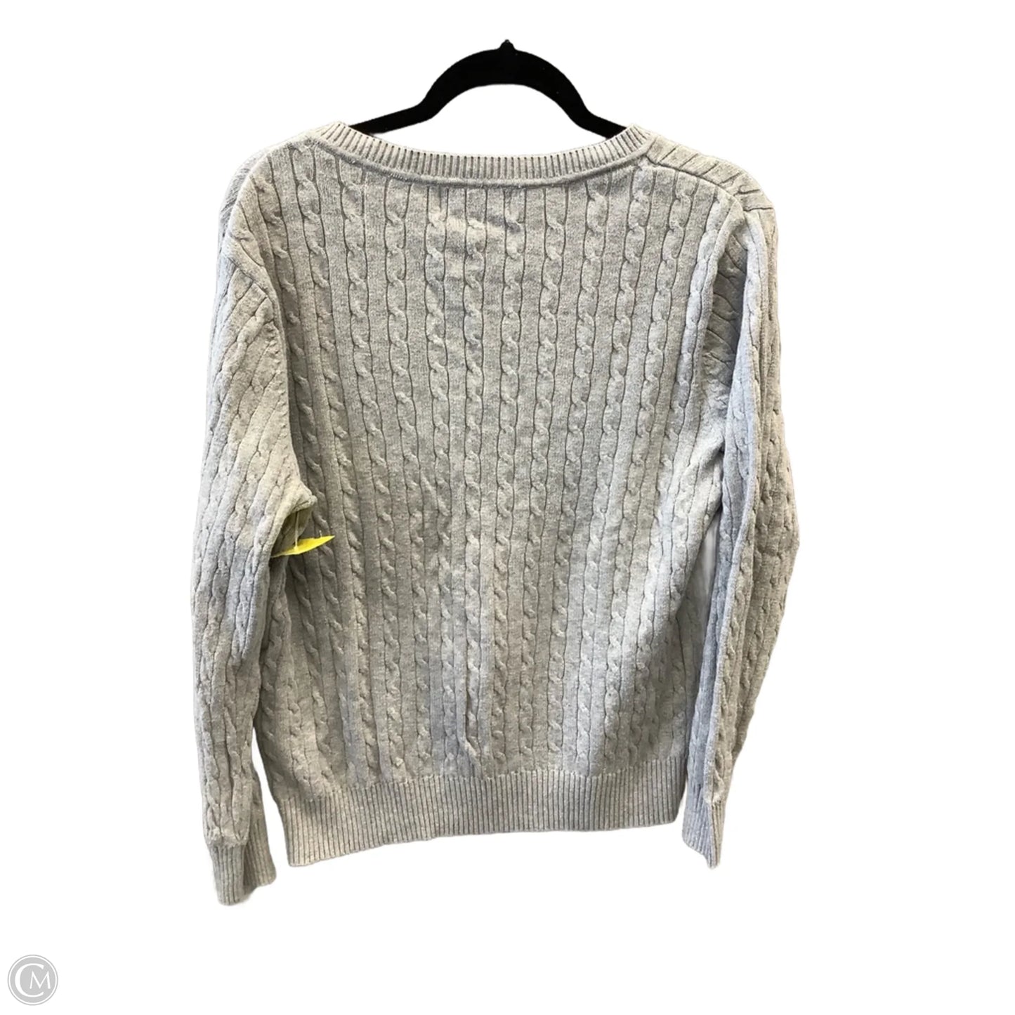Sweater By Karen Scott In Grey, Size: L