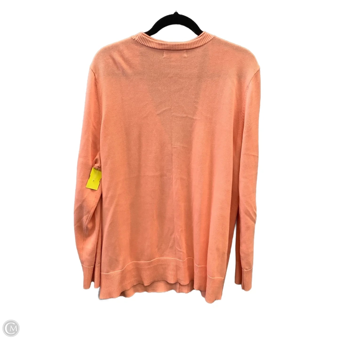Cardigan By Liz Claiborne In Coral, Size: Xl