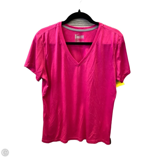 Athletic Top Short Sleeve By Nike Apparel In Pink, Size: Xl