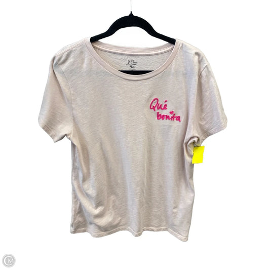 Top Short Sleeve By J. Crew In Pink, Size: L