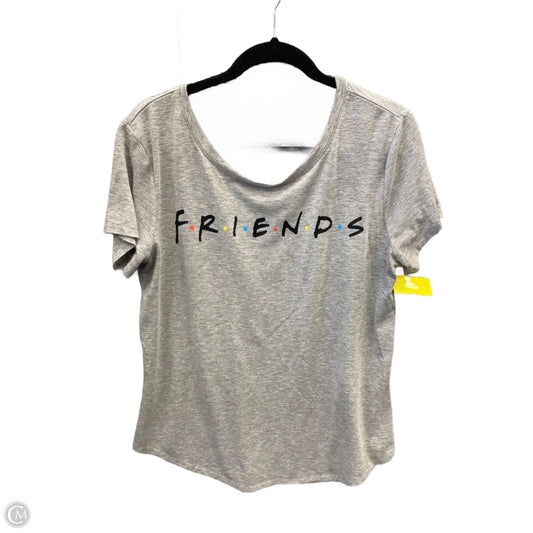 Top Short Sleeve By Apt 9 In Grey, Size: L