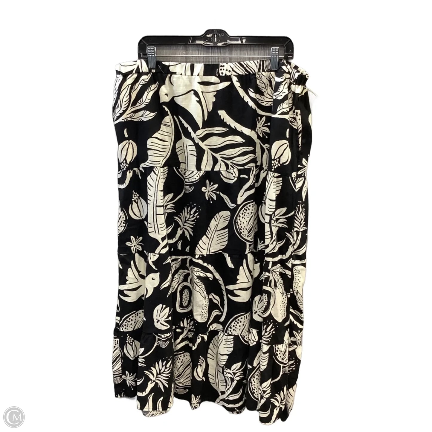 Skirt Maxi By Christian Siriano In Black & White, Size: 14