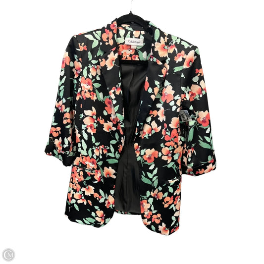 Blazer By Calvin Klein In Floral Print, Size: M