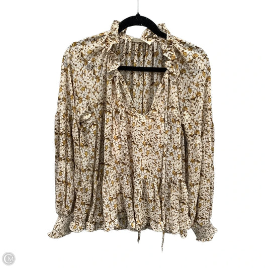 Blouse Long Sleeve By By Together In Floral Print, Size: S