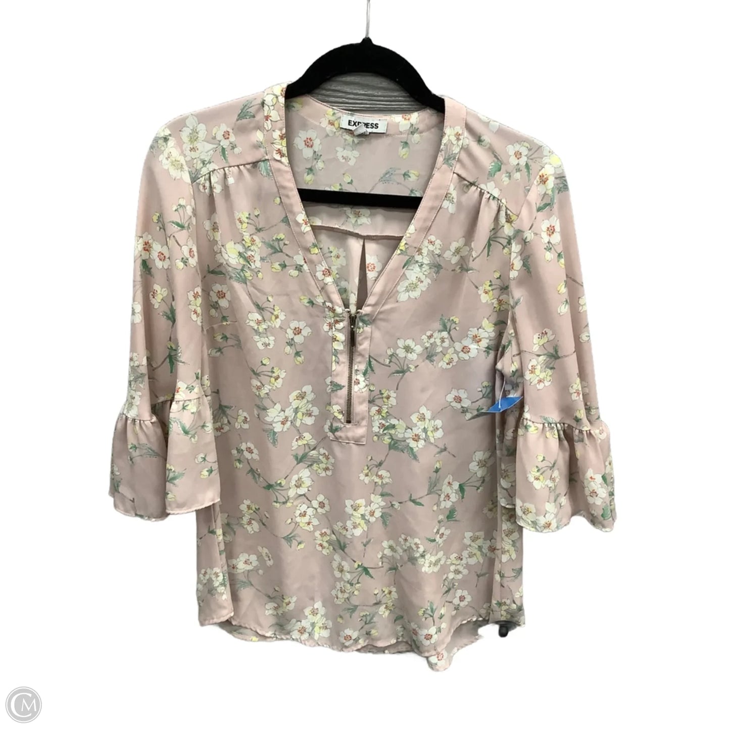 Top Long Sleeve By Express In Pink, Size: M