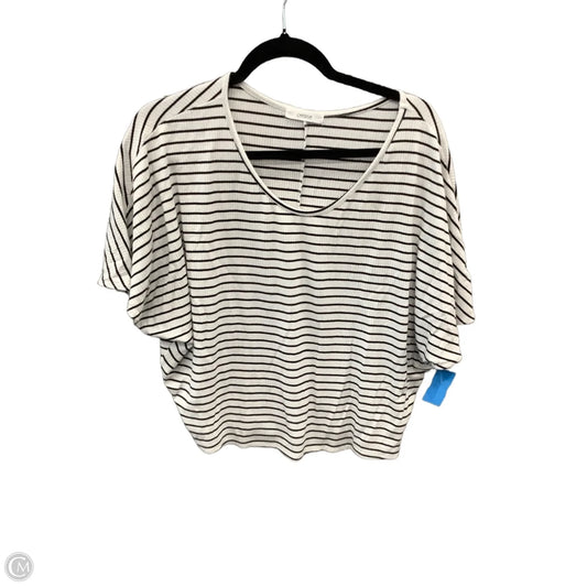 Top Short Sleeve By Cherish In Striped Pattern, Size: S