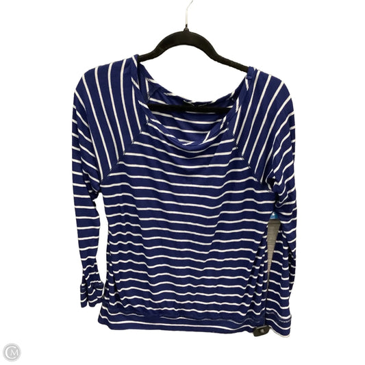 Top Long Sleeve By Tart In Blue, Size: M