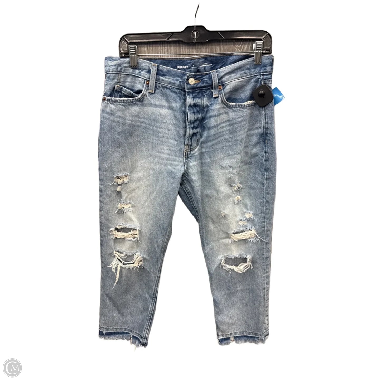 Jeans Straight By Old Navy In Blue Denim, Size: 6p