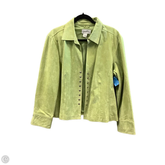 Jacket Leather By Live A Little In Green, Size: Xl